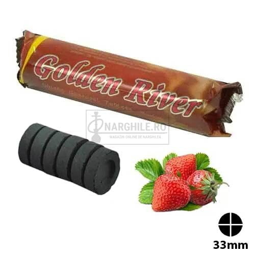 Carbune narghilea Golden River Capsuni 33 MM
