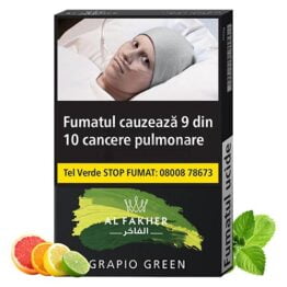Tutun narghilea Al Fakher Grapio Green inj pachet de 20g cu aroma de citrice si menta