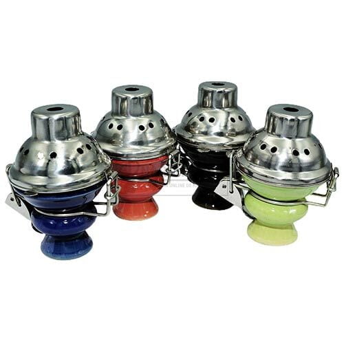 Creuzet multicolor cu capac antivant