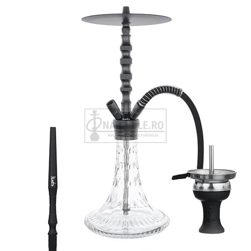 Narghilea Aladin Alux M6 Black cu un furtun din silicon