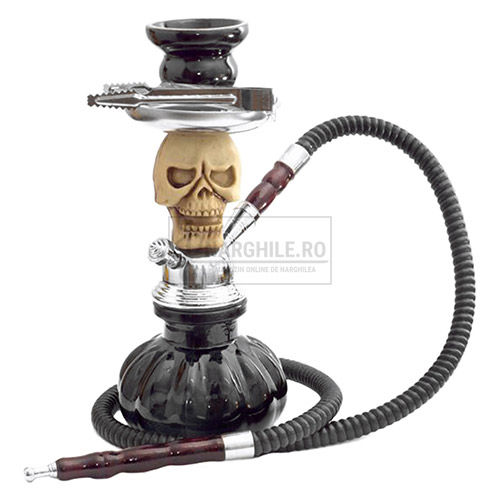 Narghilea Dream Ivaniczki Skull cu inaltimea de 25 CM cu craniu decorativ pe coloana de fum