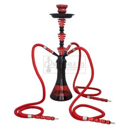 Narghilea DM14 Red cu inaltimea de 53 CM cu trei furtunuri