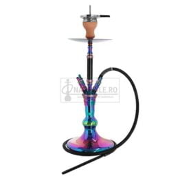 Narghilea Kaya Inox Carbonia Rainbow cu inaltimea de 68 cm