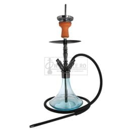 Narghilea Kaya Inox Giza Gun Seablue cu inaltimea de 57 cm