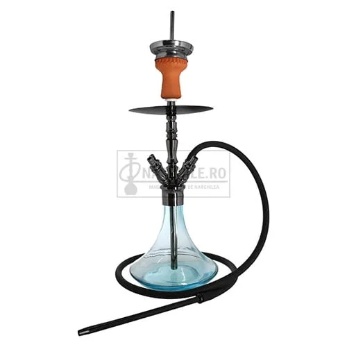 Narghilea Kaya Inox Giza Gun Seablue cu inaltimea de 57 cm