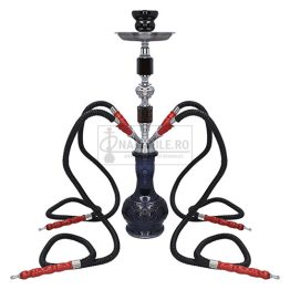 Narghilea cu 4 furtunuri DM20 Black cu inaltimea de 44 CM