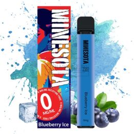 Mini narghilea fara nicotina Minesota Blueberry Ice de unica folosinta