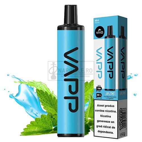 Mini narghilea cu nicotina VAPP Mint 20 mg 700 pufuri