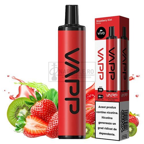 Tigara de unica folosinta VAPP Strawberry Kiwi 20 mg 700 pufuri