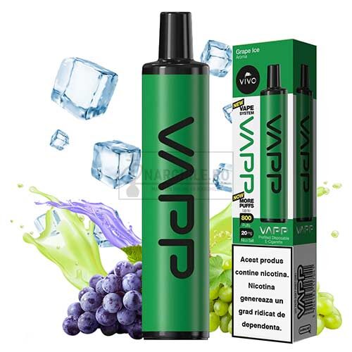 Narghilea electronica cu nicotina Vapp Ice Grape