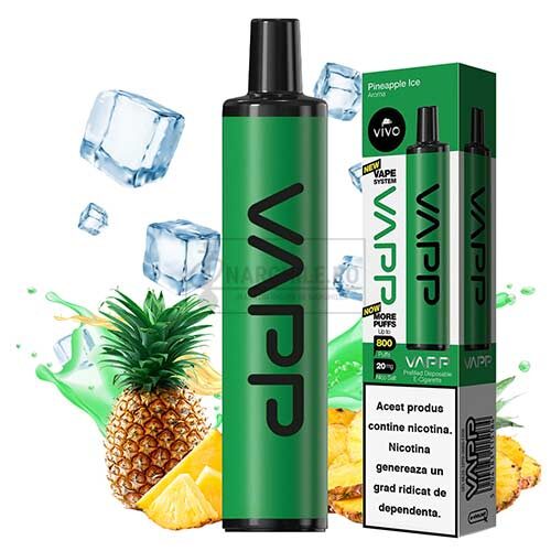 Tigara unica folosinta cu nicotina Vapp Pineapple Ice