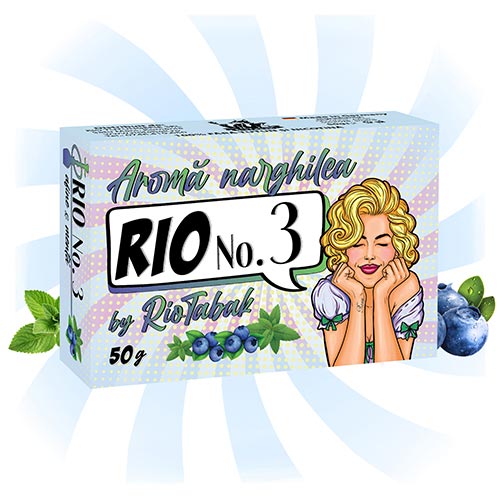 Arome pentru narghilea - Narghile.ro - Aroma narghilea fara tutun RIO No. 3 Afine si Menta