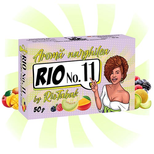 Tutun pentru Narghilea - Inlocuitor tutun narghilea RIO - Narghile.ro - Aroma narghilea RIO No. 11 Pepene Galben, Mango si Fructe de padure