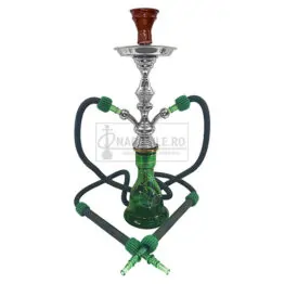 Narghilea Egipteana T72 Green cu ianltimea de 71 CM cu doua furtunuri