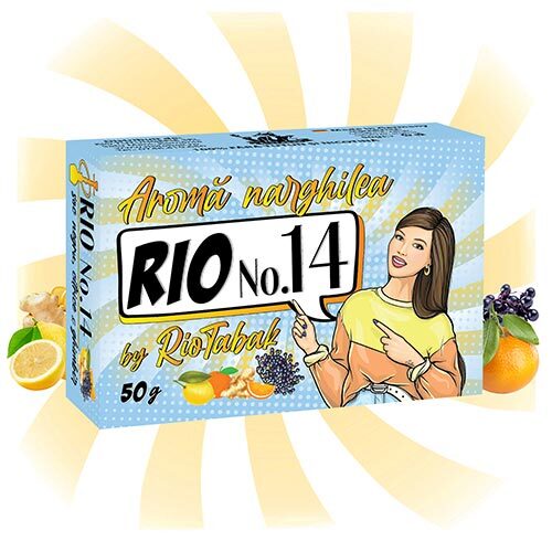 Aroma pentru narghilea RIO No. 14 Soc negru, Lamaie si Ghimbir