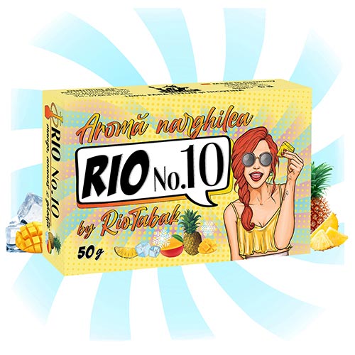 Tutun pentru Narghilea - Inlocuitor tutun narghilea RIO - Narghile.ro - Tutun narghilea RIO No. 10 Mango, Ananas si Gheata