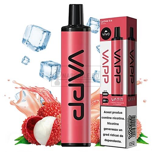 mini narghilea cu nicotina vapp lychee ice
