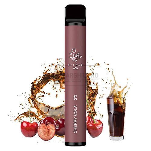 Elf Bar Cherry Cola (20 mg) 600 pufuri mini narghilea de unica folosinta