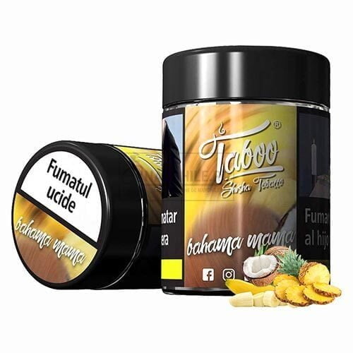Tutun aromat pentru narghilea Taboo Bahama Mama cu aroma de banane, ananas si cocos