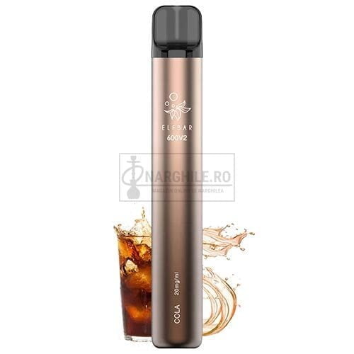 Elf bar v2 cu aroma de Cola mini narghilea de unica folosinta cu 600 pufuri