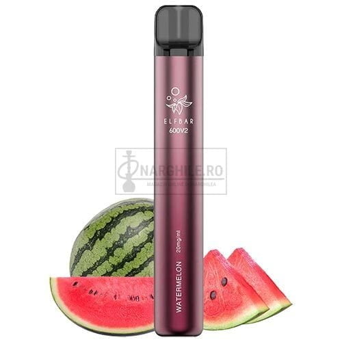 mini narghilea elf bar cu aroma de pepene verde cu 600 pufuri