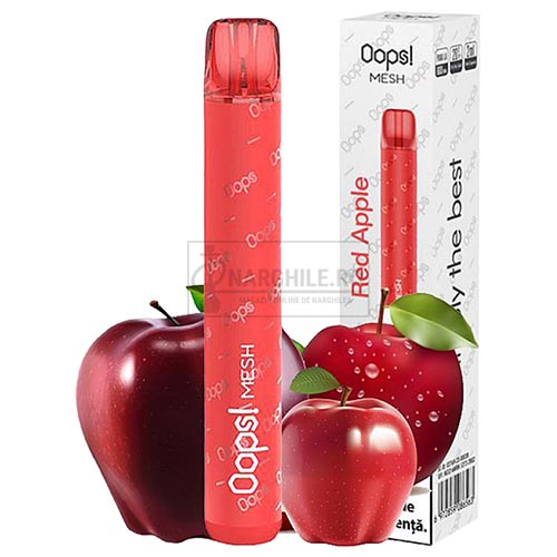 Magazin online tigari electronice - Narghile.ro - mini narghilea oops mesh red apple cu aroma de mere