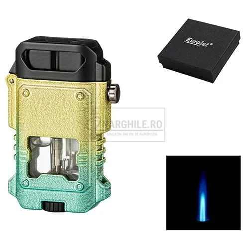 Accesorii pentru narghilea - Brichete cu arzator - Narghile.ro - Bricheta eurojet cu arzator cu flacara antivant multicolor