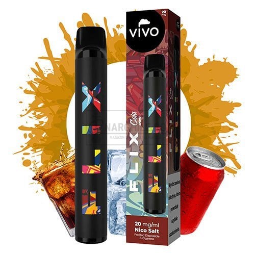 Mini narghilea VIVO FLIX Cola Ice (20 mg) cu aroma racoritoare cu 700 pufuri
