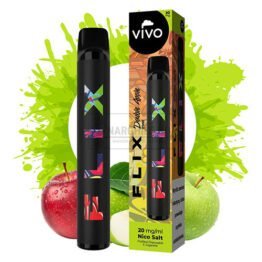 Magazin online narghilele - Narghile.ro - Mini narghilea VIVO FLIX Double Apple (20 mg) de unica folosinta de 700 pufuri