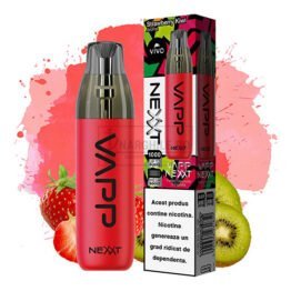 Magazin online narghilele - Narghile.ro - Mini narghilea VIVO Nexxt Strawberry Kiwi (20 mg) cu 1000 pufuri de unica folosinta