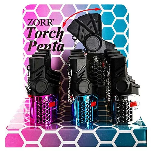 Accesorii pentru narghilea - Brichete cu arzator - Narghile.ro - Cutie cu 12 brichete Torta Penta Colors confectionate din plastic rezistent