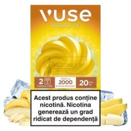 Pachet cu 2 capsule Vuse Banana Ice cu nicotina de 20 mg