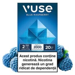 Capsule Vuse Blue Raspberry cu nicotina de 20MG in pachet de 2 bucati