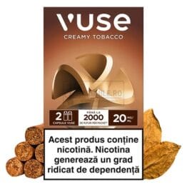Capsule Vuse Creamy Tobacco cu nicotina de 20MG in apchet de 2 bucati