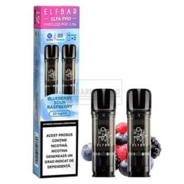 Pachet cu 2 capsule rezerva Elf Bar ELFA Pro Blueberry Sour Raspberry cu nicotina
