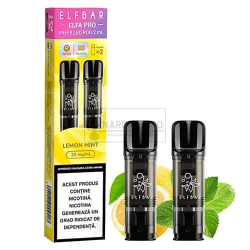 Elf Bar ELFA Pro Lemon Mint in pachet de 2 capsule rezerva