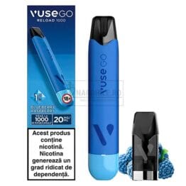 Kit tigara electronica Vuse Go Reload 1000 Pen Blue Raspberry 20MG