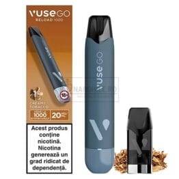 Kit Vuse Go Reload 1000 Pen Creamy Tobacco cu nicotina 20MG