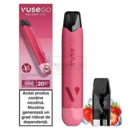 Kit complet vape Vuse Go Reload 1000 Pen Strawberry Ice 20MG