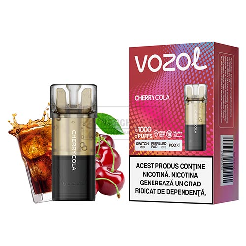 Vape unica folosinta - Narghile.ro - Cartus Vozol Switch Pro Cherry Cola (1 capsula) cu aroma de cola cu cirese