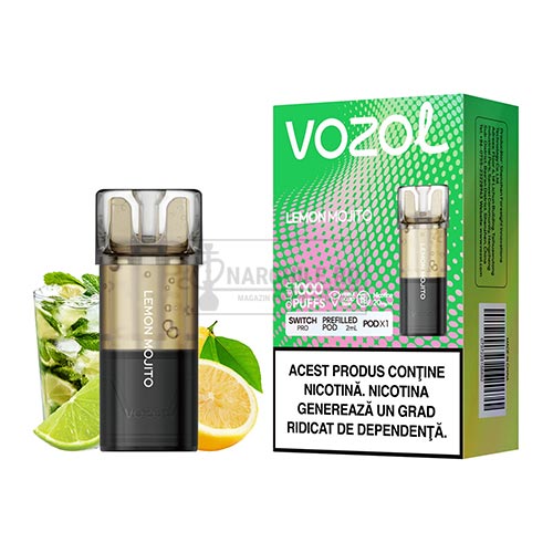 Cartus Vozol Switch Pro Lemon Mojito in pachet de 1 capsula cu pana la 1000 pufuri