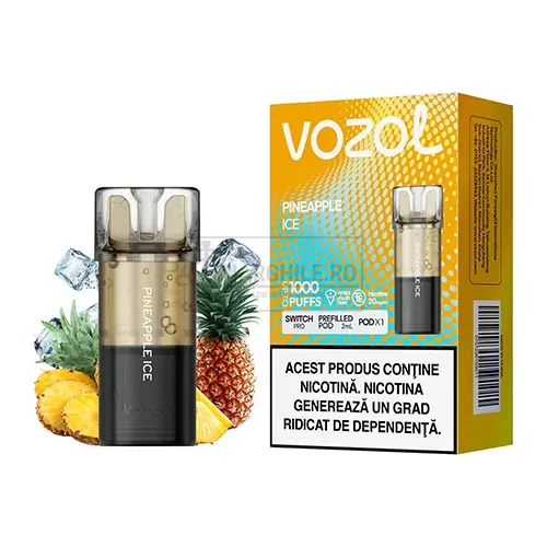Pachet cu 1 cartus Vozol Switch Pro Pineapple Ice cu nicotina de 20 MG