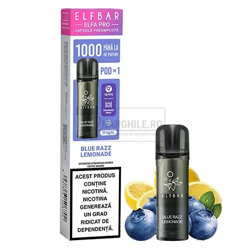 Pachet cu un Cartus Elf Bar ELFA Pro Blue Razz Lemonade