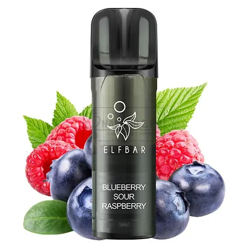 Cartus Elf Bar ELFA Pro Blueberry Sour Raspberry cu aroma de afine si zmeura