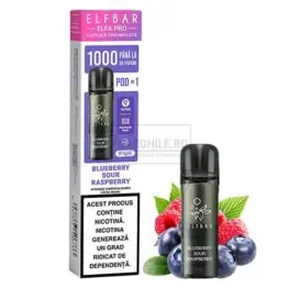 Pachet cu 1 Cartus Elf Bar ELFA Pro Blueberry Sour Raspberry cu nicotina de 20 mg