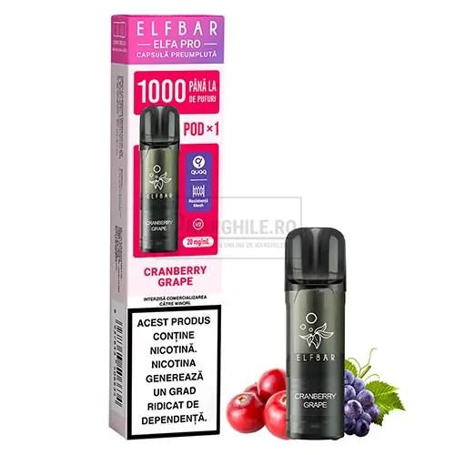 Pachet cu un Cartus Elf Bar ELFA Pro Cranberry Grape