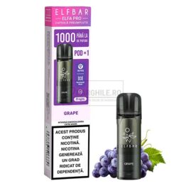 Magazin online tigari electronice - Narghile.ro - Pachet cu un cartus de unica folosinta Elf Bar ELFA Pro Grape