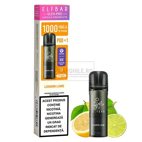 Magazin online narghilele - Narghile.ro - Cartus Elf Bar ELFA Pro Lemon Lime de unica folosinta