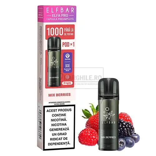 Magazin online narghilele - Narghile.ro - Pachet cu un Cartus Elf Bar ELFA Pro Mix Berries