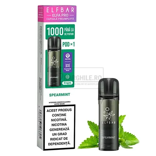 Magazin online narghilele - Narghile.ro - Cartus Elf Bar ELFA Pro Spearmint cu aroma de menta